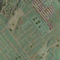 Second close-up of the map of West Wyoming, Pennsylvania print showing more streets and buildings