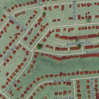 Second close-up of the map of West Wyomissing, Pennsylvania print showing more streets and buildings