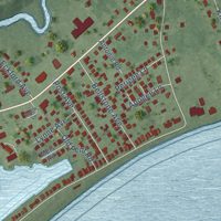 Second close-up of the map of Westbrook Center, Connecticut print showing more streets and buildings