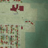 Second close-up of the map of Westbrook, Minnesota print showing more streets and buildings