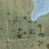 Second close-up of the map of Westby, Montana print showing more streets and buildings