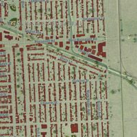 Second close-up of the map of Westchester, Illinois print showing more streets and buildings