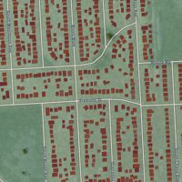 Second close-up of the map of Westgate, Ohio print showing more streets and buildings