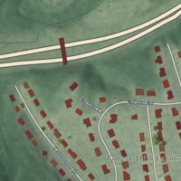 Second close-up of the map of Westlake Hills, Virginia print showing more streets and buildings