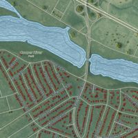 Second close-up of the map of Westmont, New Jersey print showing more streets and buildings