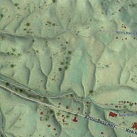 Second close-up of the map of Westmoreland, Tennessee print showing more streets and buildings
