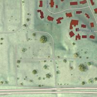 Second close-up of the map of Westover Hills, Texas print showing more streets and buildings