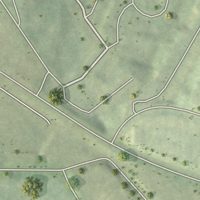 Second close-up of the map of Westover Plantation, Georgia print showing more streets and buildings