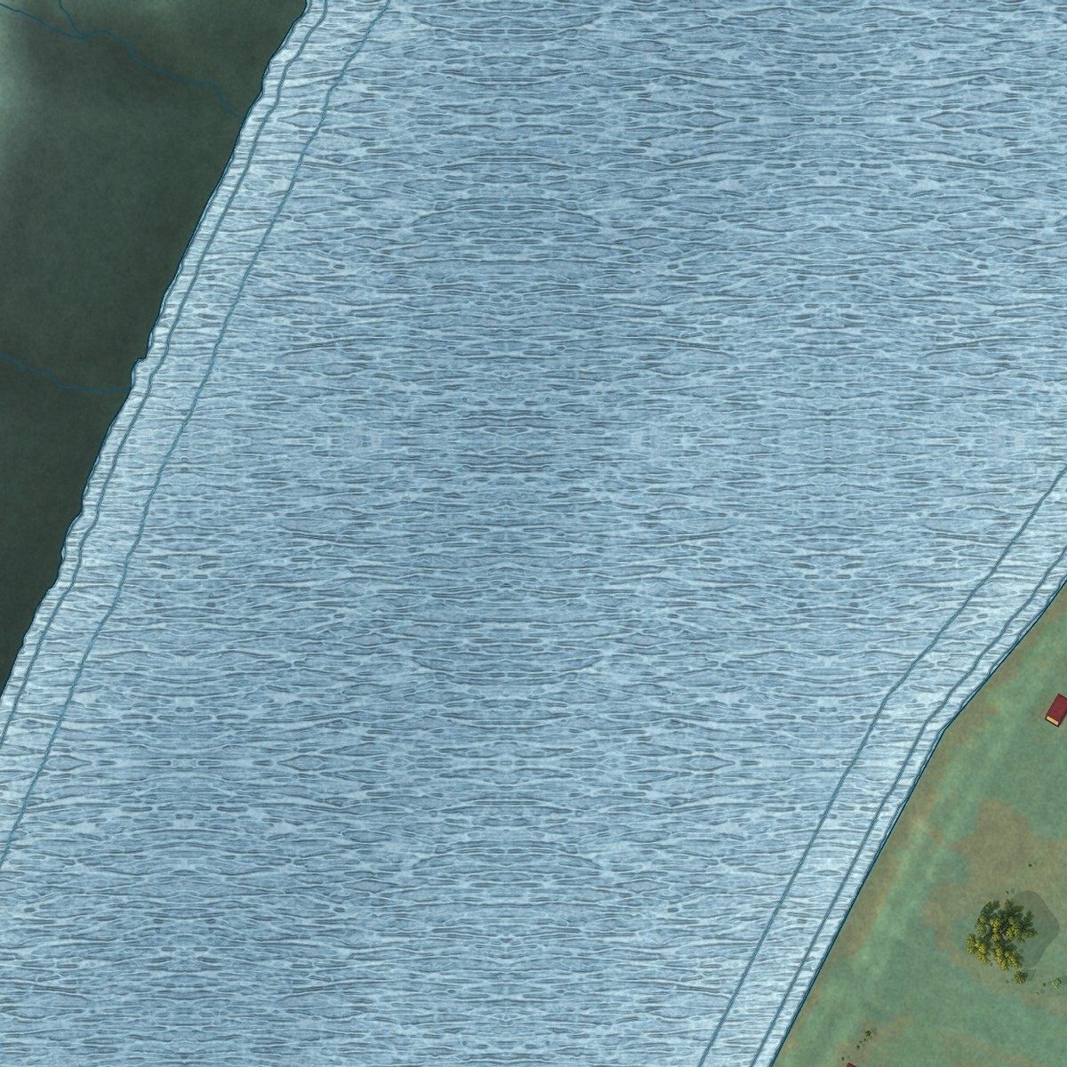 Second close-up of the map of Westport, Kentucky print showing more streets and buildings