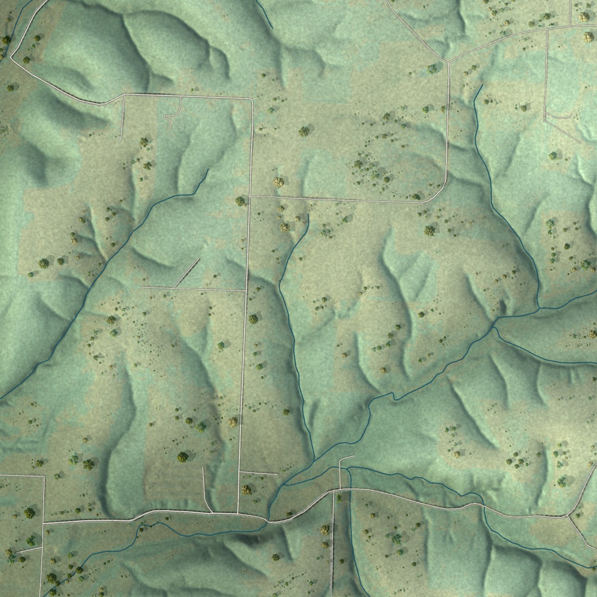 Second close-up of the map of Westview, Missouri print showing more streets and buildings