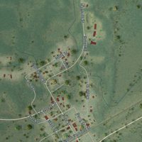 Second close-up of the map of Westville, Florida print showing more streets and buildings