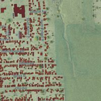 Second close-up of the map of Westville, Illinois print showing more streets and buildings