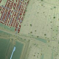 Second close-up of the map of Westwego, Louisiana print showing more streets and buildings