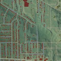 Second close-up of the map of Westwood, Michigan print showing more streets and buildings