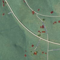 Second close-up of the map of Whatley, Alabama print showing more streets and buildings