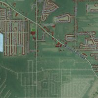 Second close-up of the map of Wheatfield, New York print showing more streets and buildings
