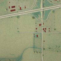 Second close-up of the map of Wheatley, Arkansas print showing more streets and buildings