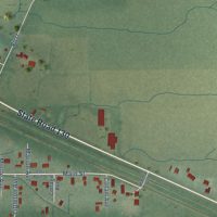 Second close-up of the map of Wheeler, Indiana print showing more streets and buildings