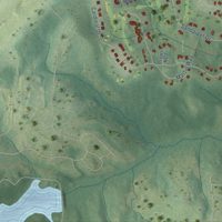 Second close-up of the map of Whispering Pines, North Carolina print showing more streets and buildings