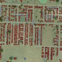 Second close-up of the map of White City, Oregon print showing more streets and buildings
