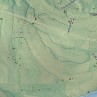 Second close-up of the map of White Hall, Alabama print showing more streets and buildings