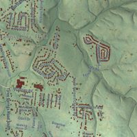 Second close-up of the map of White House, Tennessee print showing more streets and buildings