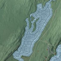 Second close-up of the map of White Lake, Oneida County, New York print showing more streets and buildings