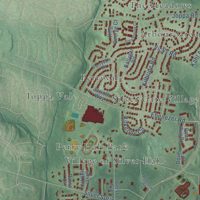 Second close-up of the map of White Marsh, Maryland print showing more streets and buildings
