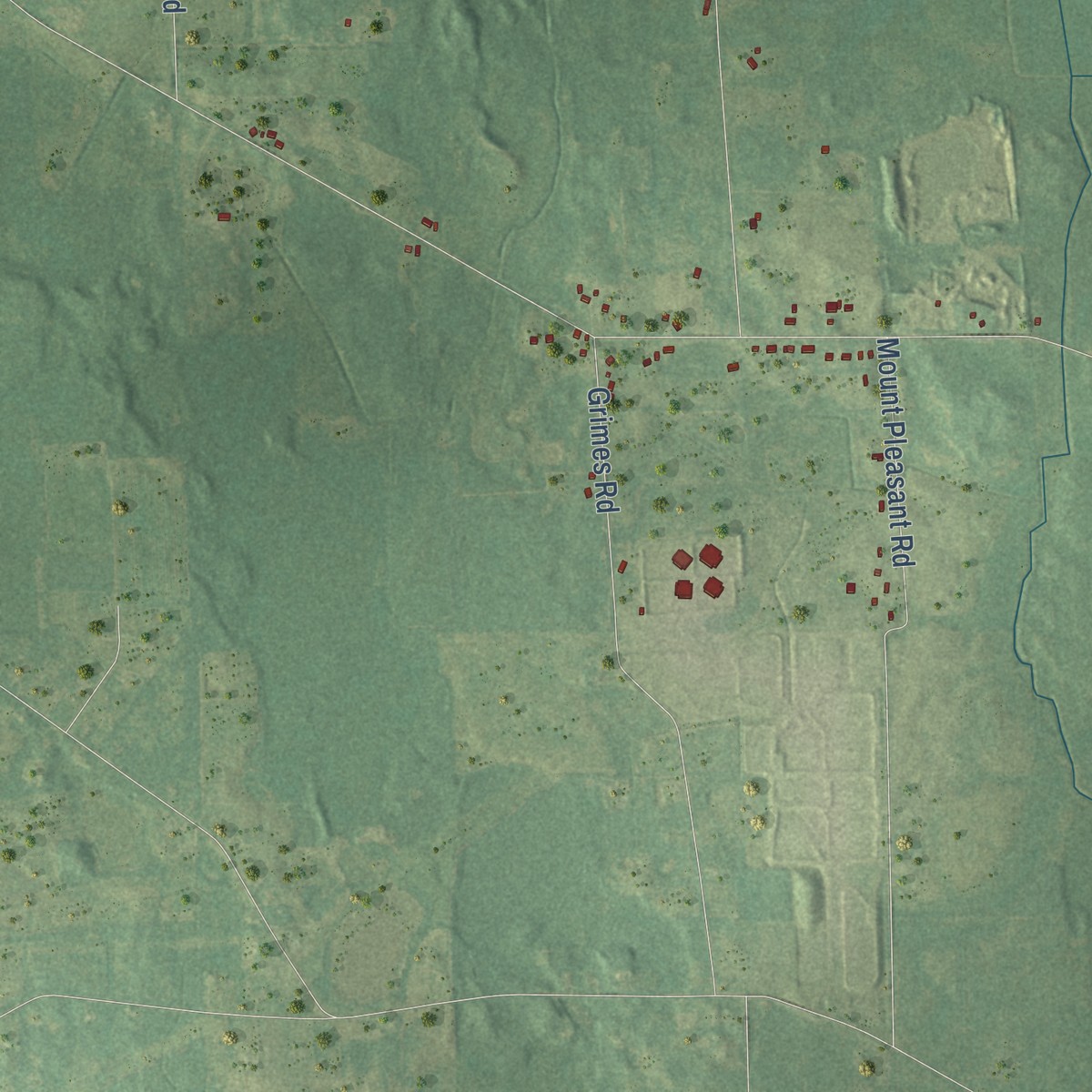Second close-up of the map of White Oak, Michigan print showing more streets and buildings