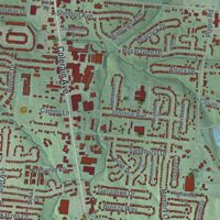 Second close-up of the map of White Oak, Ohio print showing more streets and buildings