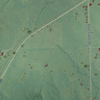 Second close-up of the map of White Oak, Oklahoma print showing more streets and buildings