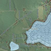 Second close-up of the map of White Pigeon, St. Joseph County, Michigan print showing more streets and buildings