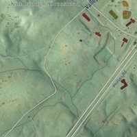 Second close-up of the map of White Pine, Tennessee print showing more streets and buildings