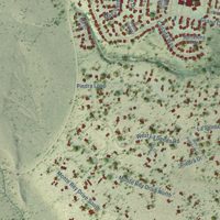 Second close-up of the map of White Rock, New Mexico print showing more streets and buildings