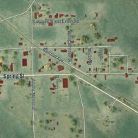 Second close-up of the map of White Springs, Florida print showing more streets and buildings
