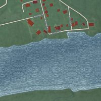 Second close-up of the map of Whitehaven, Maryland print showing more streets and buildings