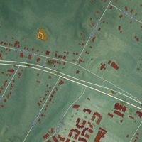 Second close-up of the map of Whitehouse, New Jersey print showing more streets and buildings