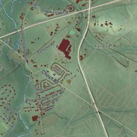 Second close-up of the map of Whitemarsh, Pennsylvania print showing more streets and buildings