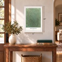 Whiterocks, Utah map, 12 x 18 inch print in a white frame in an entryway