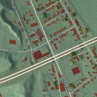 Second close-up of the map of Whitesboro, New York print showing more streets and buildings