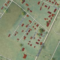 Second close-up of the map of Whitesville, Virginia print showing more streets and buildings