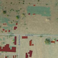 Second close-up of the map of Whitharral, Texas print showing more streets and buildings