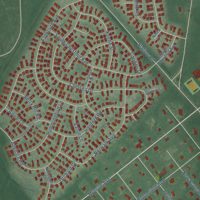 Second close-up of the map of Whiting, New Jersey print showing more streets and buildings