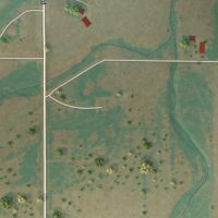 Second close-up of the map of Whiting, Wyoming print showing more streets and buildings