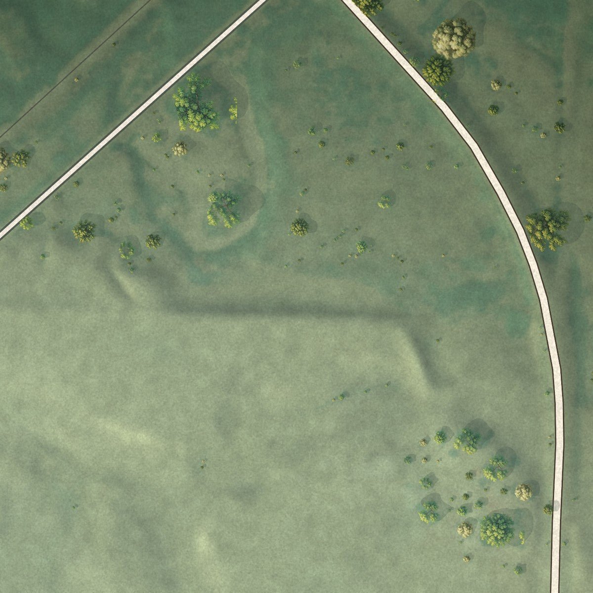 Second close-up of the map of Whitney, Nebraska print showing more streets and buildings