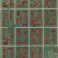 Second close-up of the map of Whittier, Colorado print showing more streets and buildings