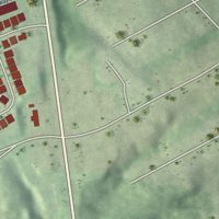 Second close-up of the map of Whittier Mill Village, Georgia print showing more streets and buildings