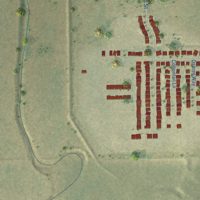 Second close-up of the map of Wiggins, Colorado print showing more streets and buildings