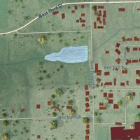 Second close-up of the map of Wilber, Nebraska print showing more streets and buildings
