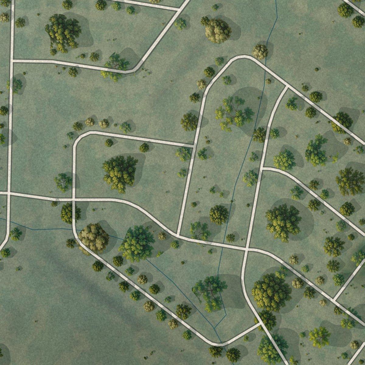 Second close-up of the map of Wilbur Park, Missouri print showing more streets and buildings